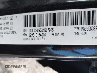 2013 Chrysler 200 Limited with VIN 1C3CCBCG5DN617075, listed as a IAAI auction lot 40571420 with 179,750 mi miles. Bid and sale history available at carsss.com. Image 9.