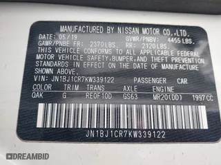 2019 Nissan Rogue Sport S with VIN JN1BJ1CR7KW339122, listed as a IAAI auction lot 40551790 with 87,289 mi miles. Bid and sale history available at carsss.com. Image 9.