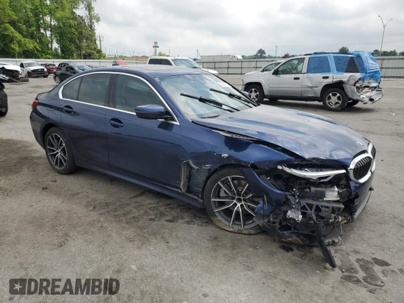 2019 BMW 3 Series 330i with VIN WBA5R1C51KAK09945, listed as a Copart auction lot 53831015 with 18,135 mi miles and Salvage title. Bid and sale history available at DreamBid. Image 4.