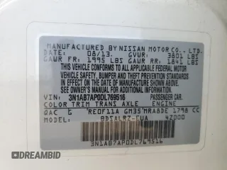 2013 Nissan Sentra SR z VIN 3N1AB7AP0DL769516, wystawiony jako Copart lot #54768795 z przebiegiem 93 083 mil mil oraz Szkoda całkowita • Salvage title. Historia ofert i sprzedaży dostępna na DreamBid. Obrazek 12.