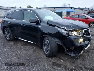 2017 Acura MDX Sport Hybrid w/Advance Pkg with VIN 5FRYD7H70HB000383, listed as a Copart auction lot 85009424 with 91,712 mi miles and Salvage Title. Bid and sale history available at carsss.com. Image 4.