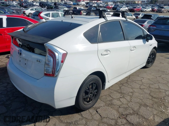 2013 Toyota Prius One with VIN JTDKN3DU9D5636515, listed as a IAAI auction lot 41505799 with 184,600 mi miles. Bid and sale history available at carsss.com. Image 4.