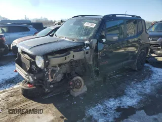 2018 Jeep Renegade Trailhawk z VIN ZACCJBCB8JPH27787, wystawiony jako Copart lot #41971585 z przebiegiem 88 701 mil mil oraz Szkoda całkowita • Salvage title. Historia ofert i sprzedaży dostępna na DreamBid. Obrazek 1.