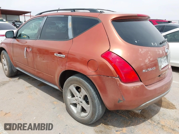 2005 Nissan Murano SE with VIN JN8AZ08T55W325115, listed as a IAAI auction lot 42036833 with 235,455 mi miles and . Bid and sale history available at DreamBid. Image 3.