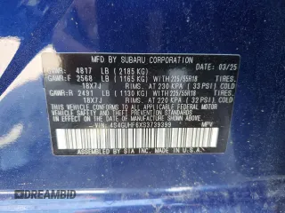 2025 Subaru Crosstrek Special Sports with VIN 4S4GUHF6XS3739399, listed as a Copart auction lot 65258915 with 682 mi miles and Salvage title. Bid and sale history available at DreamBid. Image 14.
