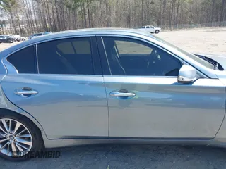 2018 Infiniti Q50 3.0t LUXE with VIN JN1EV7AR3JM435685, listed as a IAAI auction lot 41837975 with 107,374 mi miles. Bid and sale history available at carsss.com. Image 14.