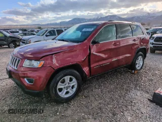 2014 Jeep Grand Cherokee Laredo with VIN 1C4RJFAG8EC430643, listed as a Copart auction lot 48879105 with 126,016 mi miles and Salvage Title. Bid and sale history available at carsss.com. Image 1.