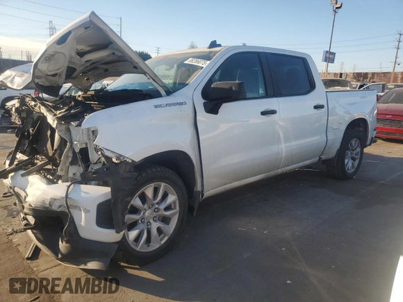 2021 Chevrolet Silverado 1500 Custom with VIN 3GCPWBEK9MG447379, listed as a Copart auction lot 88286075 with 86,497 mi miles and Salvage Title. Bid and sale history available at DreamBid. Image 1.