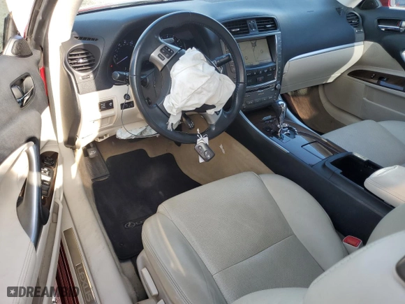 2011 Lexus IS 250C with VIN JTHFF2C26B2517777, listed as a Copart auction lot 44498025 with 63964 miles and Salvage Title. Bid and sale history available at carsss.com. Image 8.