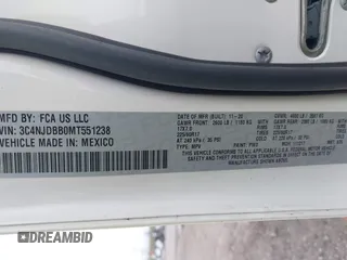 2021 Jeep Compass Altitude с VIN 3C4NJDBB0MT551238, выставлен на аукционе IAAI как лот 41837712 с пробегом 62 780 миль миль и . История ставок и продаж доступна на DreamBid. Изображение 9.
