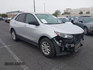 2021 Chevrolet Equinox LS with VIN 3GNAXHEV2MS121380, listed as a IAAI auction lot 42018096 with 37,897 mi miles. Bid and sale history available at carsss.com. Image 1.