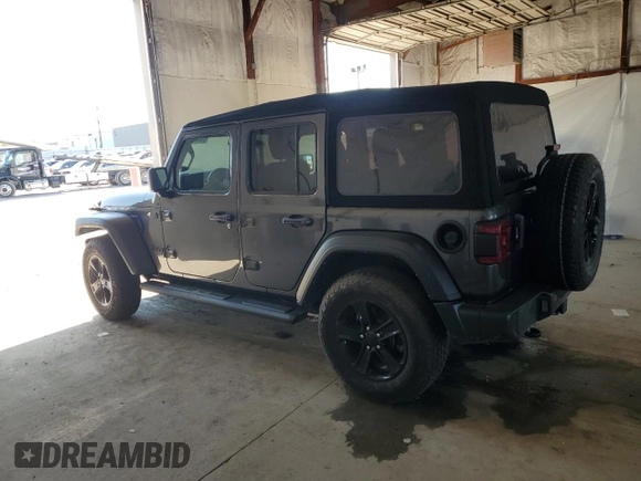 2021 Jeep Wrangler Unlimited Sport S with VIN 1C4HJXDG3MW544043, listed as a Copart auction lot 56559015 with 84,344 mi miles and Salvage title. Bid and sale history available at DreamBid. Image 2.