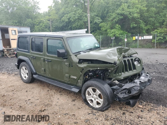 2021 Jeep Wrangler Unlimited Sport S с VIN 1C4HJXDN0MW659729, выставлен на аукционе Copart как лот 61238145 с пробегом 54 565 миль миль и Списание • Salvage title. История ставок и продаж доступна на DreamBid. Изображение 4.