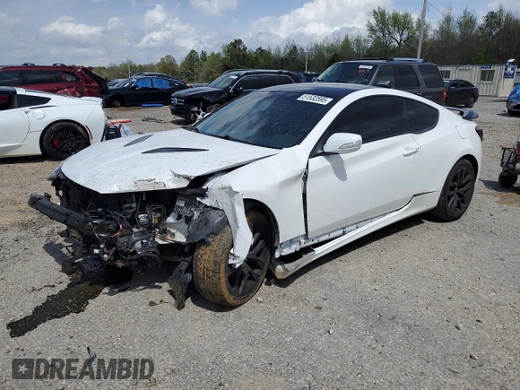 2015 Hyundai Genesis Coupe 3.8L Base z VIN KMHHU6KJXFU124175, wystawiony jako Copart lot #51532595 z przebiegiem 96 510 mil mil oraz Szkoda całkowita • Salvage title. Historia ofert i sprzedaży dostępna na DreamBid. Obrazek 1.
