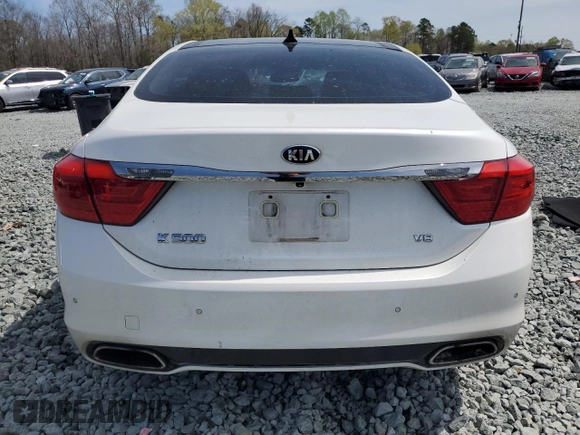 2015 Kia K900 Luxury with VIN KNALW4D4XF6021585, listed as a Copart auction lot 51303275 with 57,123 mi miles and Salvage title. Bid and sale history available at DreamBid. Image 6.