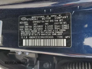 2022 Genesis GV80 with VIN KMUHCESCXNU080466, listed as a Copart auction lot 88743205 with 55,521 mi miles and Non repairable. Bid and sale history available at DreamBid. Image 15.