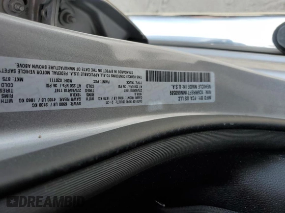 2021 Ram 1500 Big Horn z VIN 1C6RREFT1MN660589, wystawiony jako Copart lot #53296115 z przebiegiem 73 354 mil mil oraz Nie do naprawy • Non repairable. Historia ofert i sprzedaży dostępna na DreamBid. Obrazek 15.
