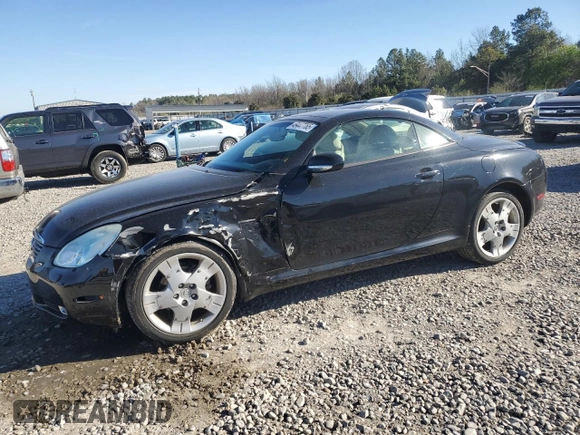 2005 Lexus SC with VIN JTHFN48Y950067800, listed as a Copart auction lot 49447765 with 76,030 mi miles and Salvage Title. Bid and sale history available at carsss.com. Image 1.