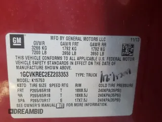2014 Chevrolet Silverado 1500 LT with VIN 1GCVKREC2EZ203353, listed as a Copart auction lot 80344264 with 82,984 mi miles and Salvage Title. Bid and sale history available at DreamBid. Image 13.