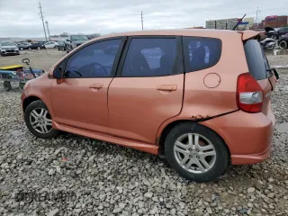 2007 Honda Fit Sport with VIN JHMGD38687S017896, listed as a Copart auction lot 51041155 with 184,977 mi miles and Salvage Title. Bid and sale history available at carsss.com. Image 2.