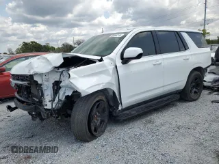 2023 Chevrolet Tahoe Commercial z VIN 1GNSCLEDXPR411626, wystawiony jako Copart lot #55995715 z przebiegiem Nie podano mil oraz Szkoda całkowita • Salvage title. Historia ofert i sprzedaży dostępna na DreamBid. Obrazek 1.