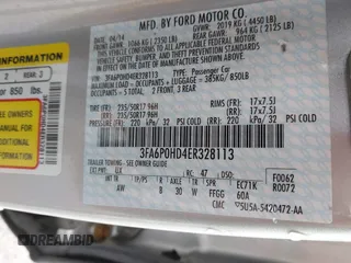 2014 Ford Fusion SE with VIN 3FA6P0HD4ER328113, listed as a IAAI auction lot 41702538 with 126,044 mi miles and . Bid and sale history available at DreamBid. Image 9.