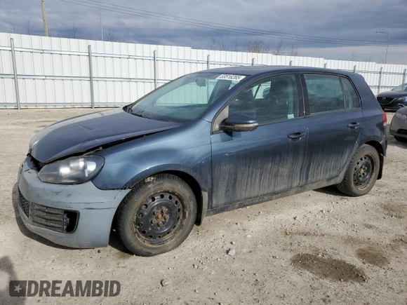 2010 Volkswagen Golf with VIN WVWDA7AJ9AW189504, listed as a Copart auction lot 53516265 with 265,765 mi miles and Salvage title. Bid and sale history available at DreamBid. Image 1.