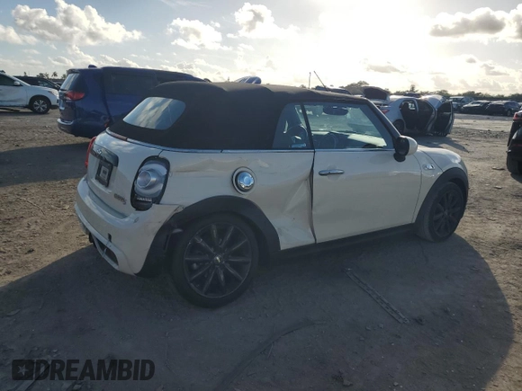 2018 MINI Convertible Cooper S with VIN WMWWG9C54J3E38540, listed as a Copart auction lot 85051124 with 33,589 mi miles and Salvage Title. Bid and sale history available at carsss.com. Image 3.