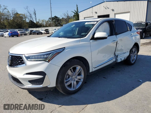 2019 Acura RDX w/Advance Pkg with VIN 5J8TC1H79KL013148, listed as a Copart auction lot 49494155 with 57,102 mi miles and Salvage Title. Bid and sale history available at carsss.com. Image 1.