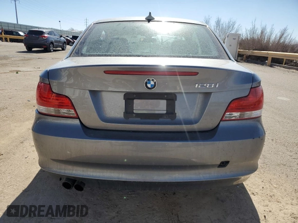 2011 BMW 1 Series 128i with VIN WBAUP7C58BVK78953, listed as a Copart auction lot 46191155 with 87,779 mi miles and Salvage Title. Bid and sale history available at DreamBid. Image 6.