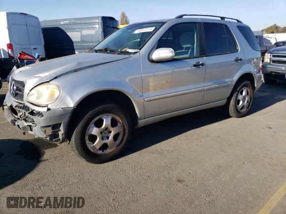 2002 Mercedes-Benz M-Class with VIN 4JGAB54E62A297849, listed as a Copart auction lot 83912114 with 240,479 mi miles and Salvage Title. Bid and sale history available at carsss.com. Image 1.