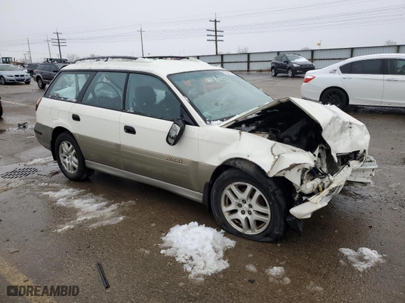 2000 Subaru Legacy Wagon Outback w/GB Equip with VIN 4S3BH6756Y7636074, listed as a Copart auction lot 87234374 with 121,611 mi miles and Salvage Title. Bid and sale history available at carsss.com. Image 4.