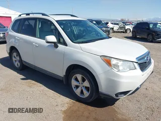 2014 Subaru Forester 2.5i Premium with VIN JF2SJACC8EG404777, listed as a IAAI auction lot 41749698 with 110,001 mi miles. Bid and sale history available at carsss.com. Image 1.