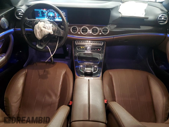 2018 Mercedes-Benz E 300 with VIN WDDZF4JB7JA314257, listed as a Copart auction lot 54071805 with 76,658 mi miles and Salvage title. Bid and sale history available at DreamBid. Image 8.