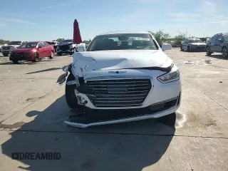2019 Genesis G90 Ultimate with VIN KMHG54JH0KU050836, listed as a Copart auction lot 80133504 with 72,720 mi miles and Salvage Title. Bid and sale history available at DreamBid. Image 14.