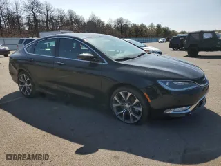 2015 Chrysler 200 C with VIN 1C3CCCEG6FN656473, listed as a Copart auction lot 51035755 with 66,500 mi miles and Salvage Title. Bid and sale history available at carsss.com. Image 4.