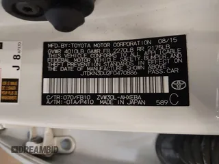 2015 Toyota Prius Four z VIN JTDKN3DU2F0470886, wystawiony jako IAAI lot #42157691 z przebiegiem 108 400 mil mil oraz . Historia ofert i sprzedaży dostępna na DreamBid. Obrazek 9.
