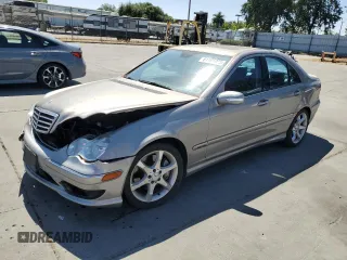 2007 Mercedes-Benz C 230 Sport with VIN WDBRF52H17F893114, listed as a Copart auction lot 61109905 with 190,956 mi miles and Salvage title. Bid and sale history available at DreamBid. Image 1.