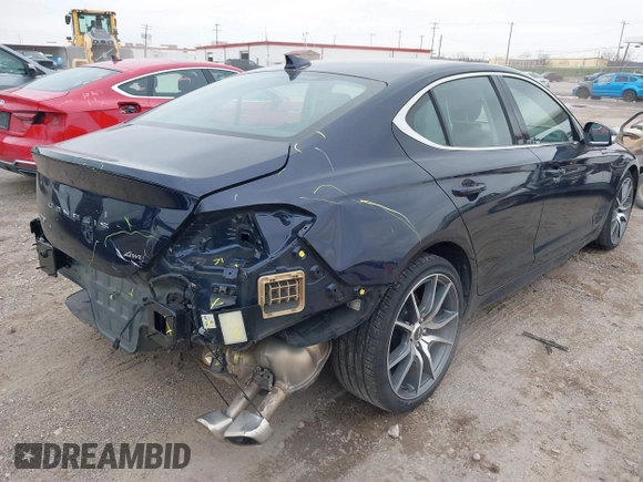2023 Genesis G70 2.0T with VIN KMTG34TA3PU129307, listed as a IAAI auction lot 41636981 with 37,593 mi miles and . Bid and sale history available at DreamBid. Image 4.