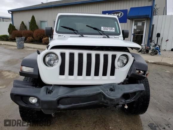 2021 Jeep Wrangler Unlimited Willys with VIN 1C4HJXDN2MW611018, listed as a Copart auction lot 50521595 with 68,724 mi miles and Salvage title. Bid and sale history available at DreamBid. Image 5.