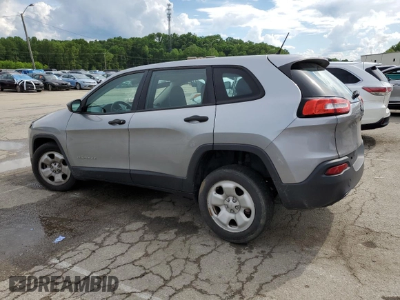2015 Jeep Cherokee Sport with VIN 1C4PJLAB8FW761989, listed as a Copart auction lot 56869675 with 181,347 mi miles and Salvage title. Bid and sale history available at DreamBid. Image 2.