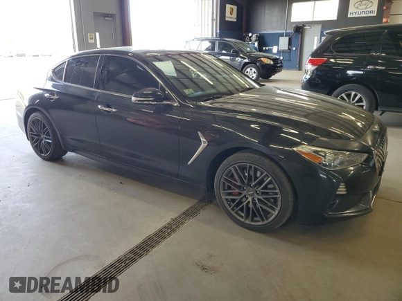 2019 Genesis G70 3.3T Advanced with VIN KMTG74LE6KU013986, listed as a Copart auction lot 55464795 with 110,519 mi miles and Clean Title. Bid and sale history available at carsss.com. Image 4.