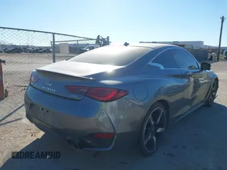 2022 Infiniti Q60 Red Sport 400 with VIN JN1FV7LL2NM680688, listed as a IAAI auction lot 41263397 with 14,001 mi miles and . Bid and sale history available at DreamBid. Image 4.