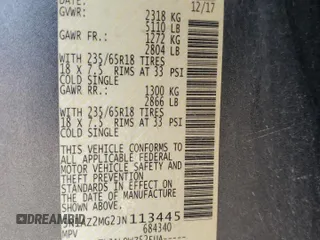 2018 Nissan Murano S z VIN 5N1AZ2MG2JN113445, wystawiony jako Copart lot #59163415 z przebiegiem 159 644 mil mil oraz Szkoda całkowita • Salvage title. Historia ofert i sprzedaży dostępna na DreamBid. Obrazek 13.