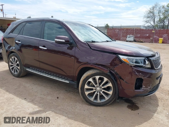 2015 Kia Sorento SX Limited with VIN 5XYKW4A72FG555027, listed as a IAAI auction lot 41884409 with 107,070 mi miles. Bid and sale history available at carsss.com. Image 1.