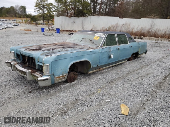 1976 Lincoln Continental with VIN NOV1NNP1AT3, listed as a Copart auction lot 89287695 with Not Provided miles and Non Repairable. Bid and sale history available at DreamBid. Image 1.