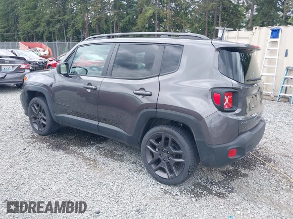 2021 Jeep Renegade Latitude with VIN ZACNJDBB8MPM77202, listed as a IAAI auction lot 42554666 with 18,489 mi miles and . Bid and sale history available at DreamBid. Image 3.