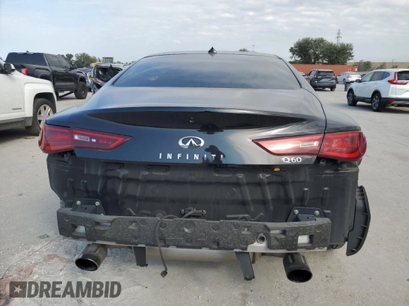 2018 Infiniti Q60 Sport with VIN JN1EV7EK5JM341496, listed as a Copart auction lot 75397364 with 89,868 mi miles and Non Repairable. Bid and sale history available at DreamBid. Image 6.