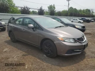 2013 Honda Civic LX with VIN 2HGFB2F55DH552566, listed as a Copart auction lot 59542755 with 160,820 mi miles and Salvage title. Bid and sale history available at DreamBid. Image 4.