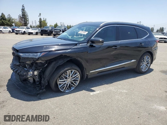 2022 Acura MDX Advance with VIN 5J8YE1H86NL006669, listed as a Copart auction lot 62025965 with Not provided miles and Salvage title. Bid and sale history available at DreamBid. Image 1.